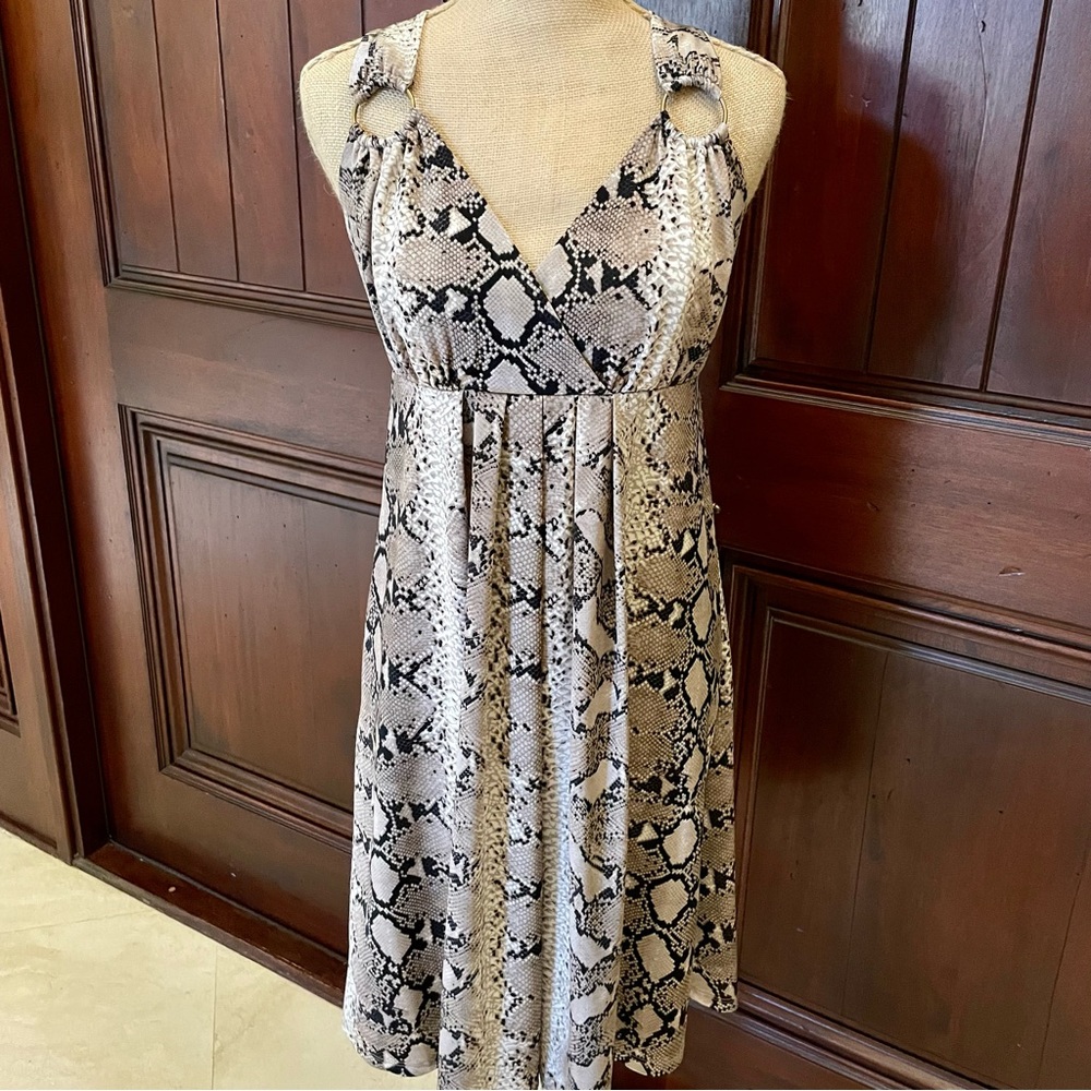 INC Snakeskin Razorback Dress